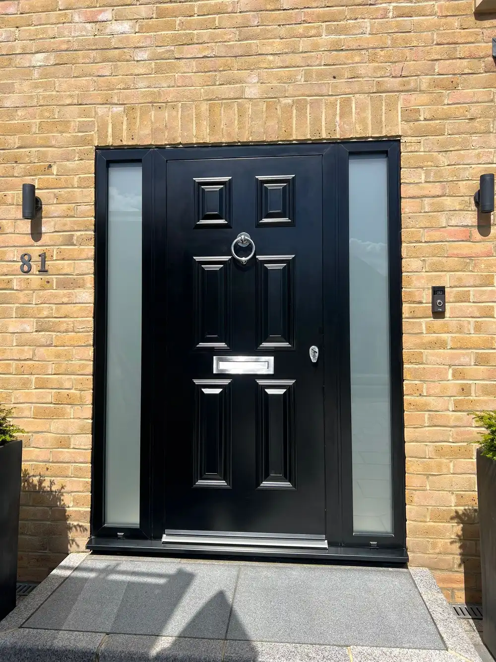 black aluminium front door