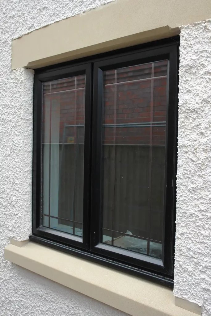 black aluminium window