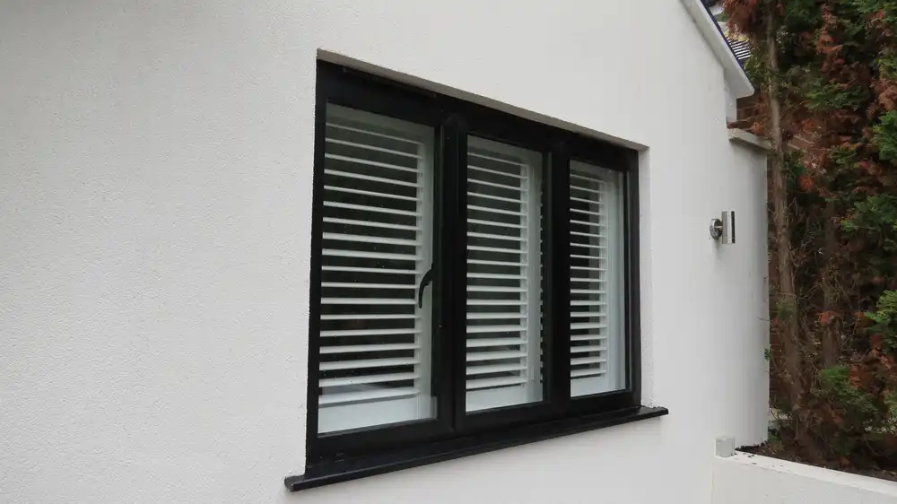 black aluminium window