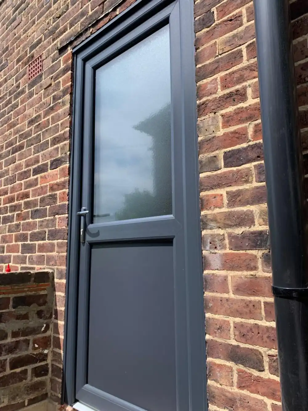 black upvc back door