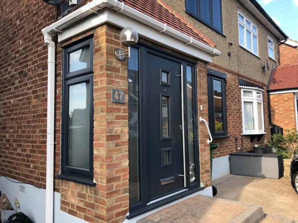 anthracite grey casement windows and front door