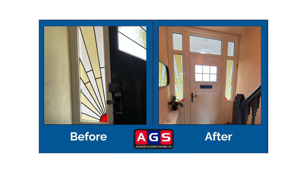 Stained Glass Replacement Before & After